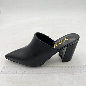 YDN Women's Pointed Closed Toe High Heels Mules Slip on Pumps Slide Block Dress